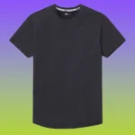 Versatile Fitted Drop Hem Crewneck T-Shirt