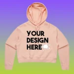 Womens Everyday Comfort Custom Crop Hoodie
